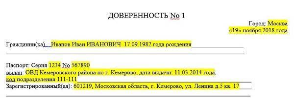 Доверенность на автомобиль (управление, право распоряжения, прохождение ТО)
